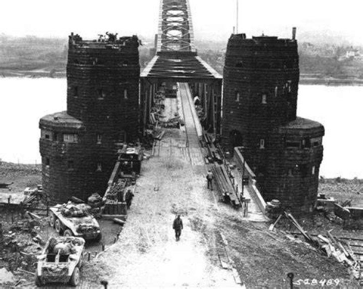  The Ludendorff Railroad Bridge spanned the Rhine River from Remagen to the eastern side of the river