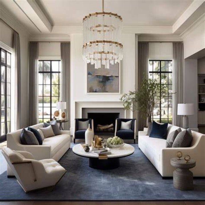 The main room features an ambient fire feature