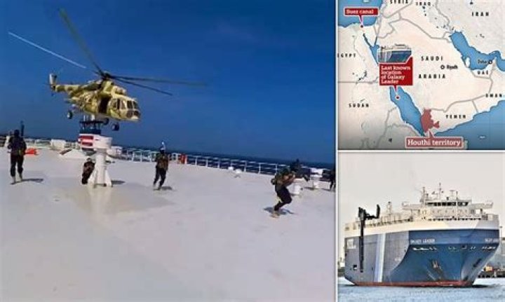The moment Houthi rebels stormed a cargo ship last month