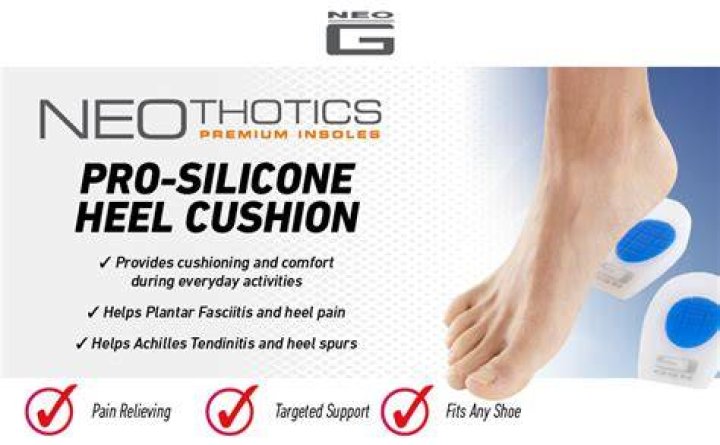 The Neo G NeoThotics heel cushions help to relieve heel pain
