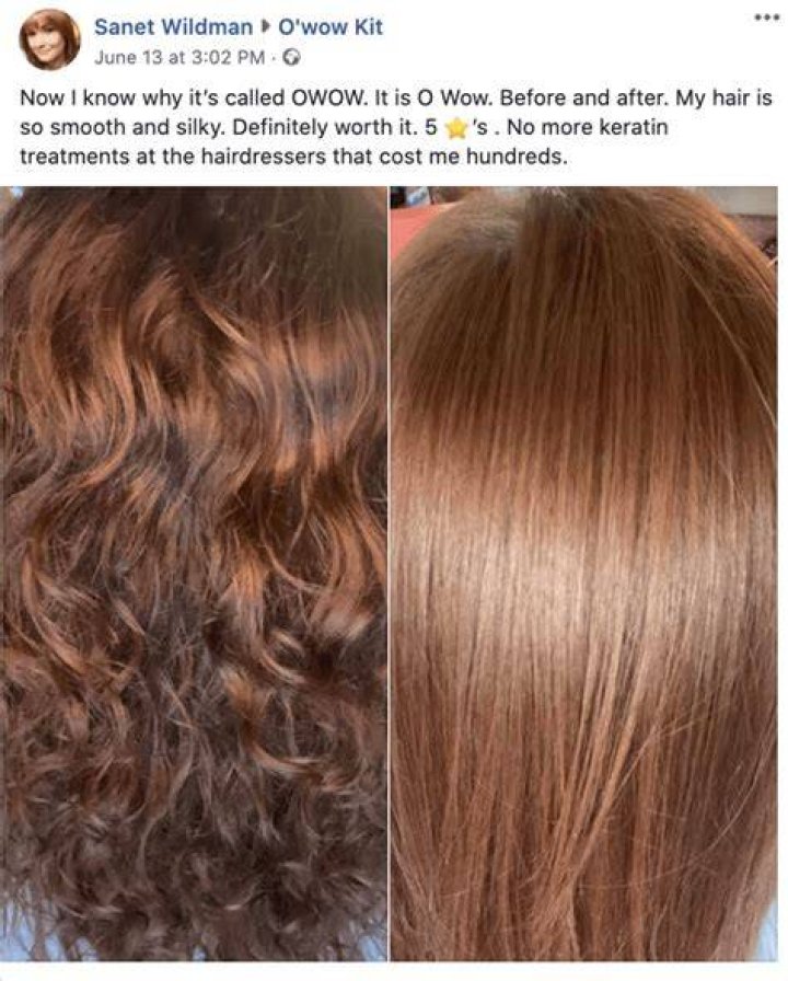 The Owow treatment gives you sleek, straight hair for up to three months