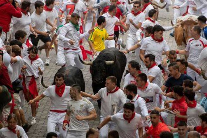 The Pamplona bull run takes place every July