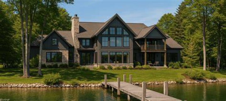 The property features a large swimming pool