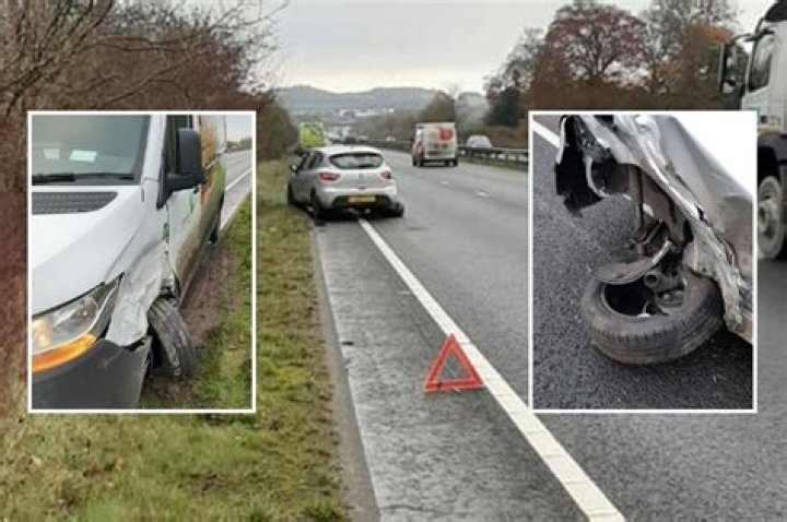  The Renault Clio collided with a Mercedes in Derby city centre