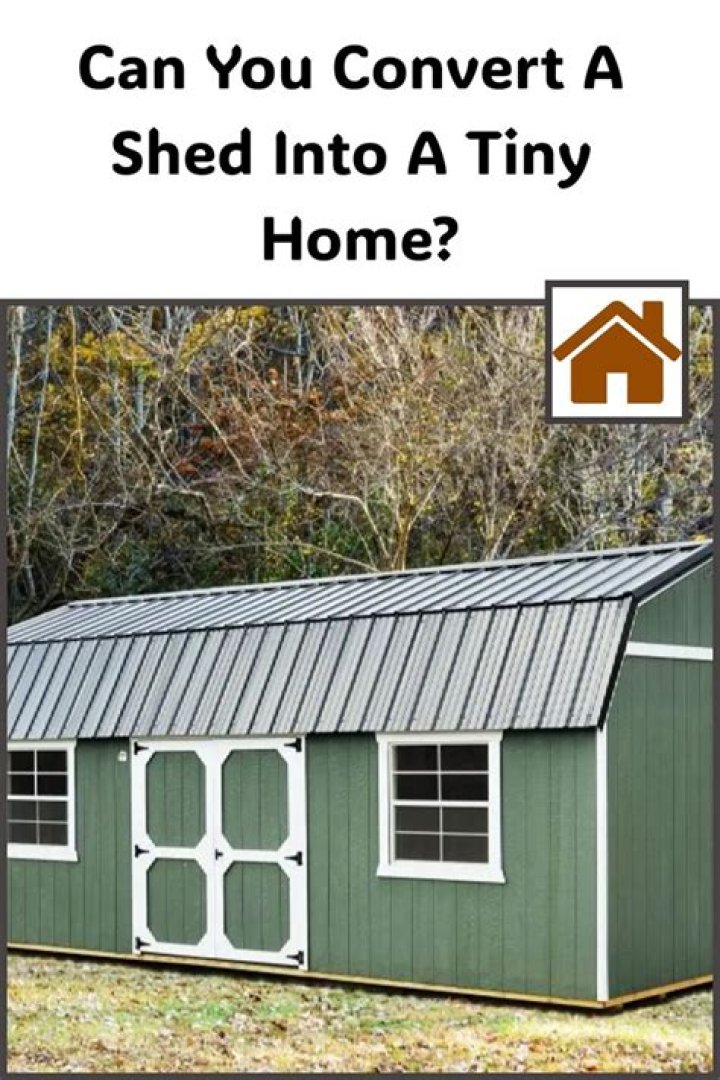 The shed can easily convert into a tiny home with a little creativity