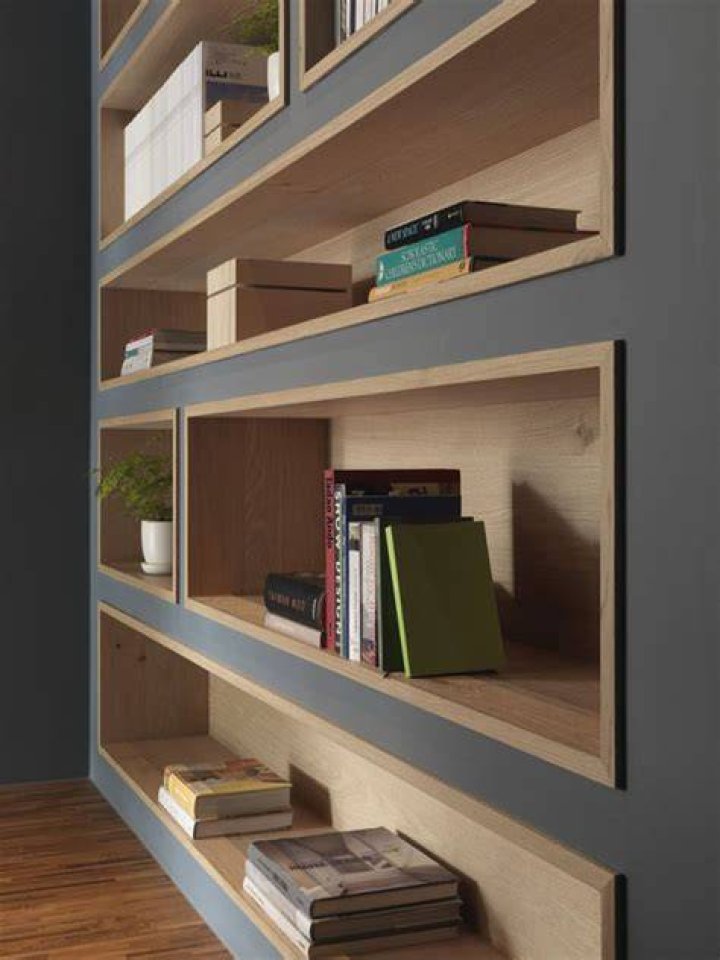 The shelves are lined with rows of immaculately organised labelled containers