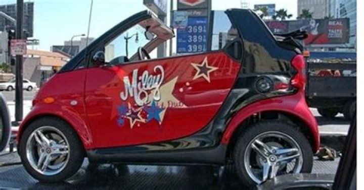 The Smart Fortwo was Miley's first ride and she got the car before she could legally drive