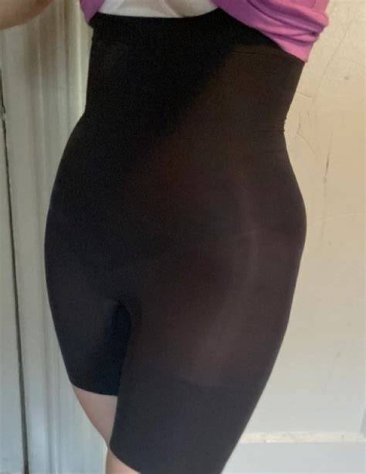 The Spanx were sheer, so I added boyshorts underneath to capture them on-camera