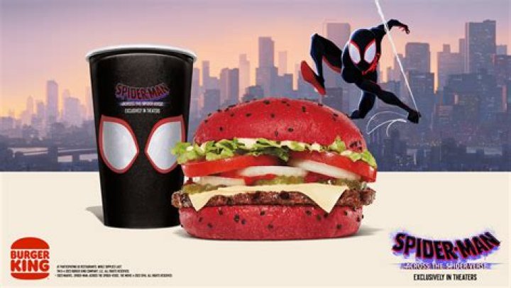 The Spider-Man Whopper comes with a garish red bun