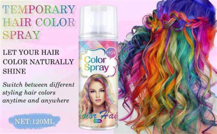 The spray activates the colour to change it from blue hue to red