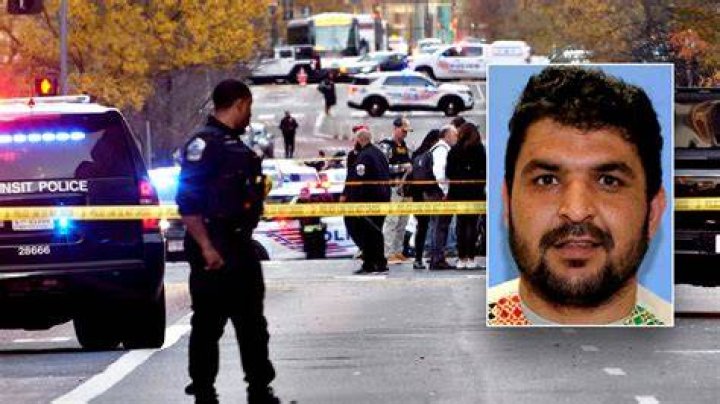 The suspect was shot as they got out of the car after ramming into two police officers