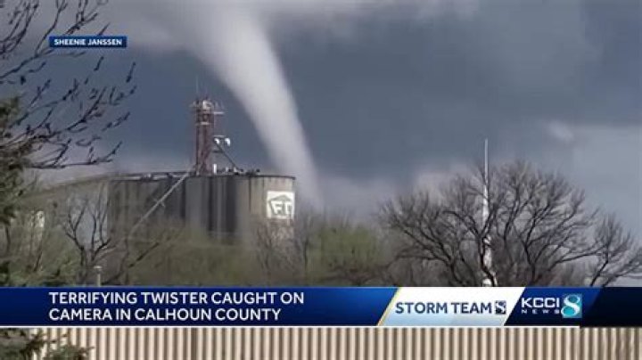 The terrifying twister began as a thin funnel
