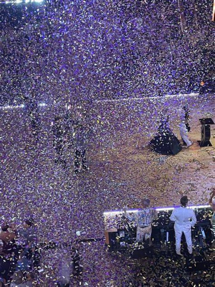 The three-hour finale ended with a confetti bath that left the ballroom a big mess