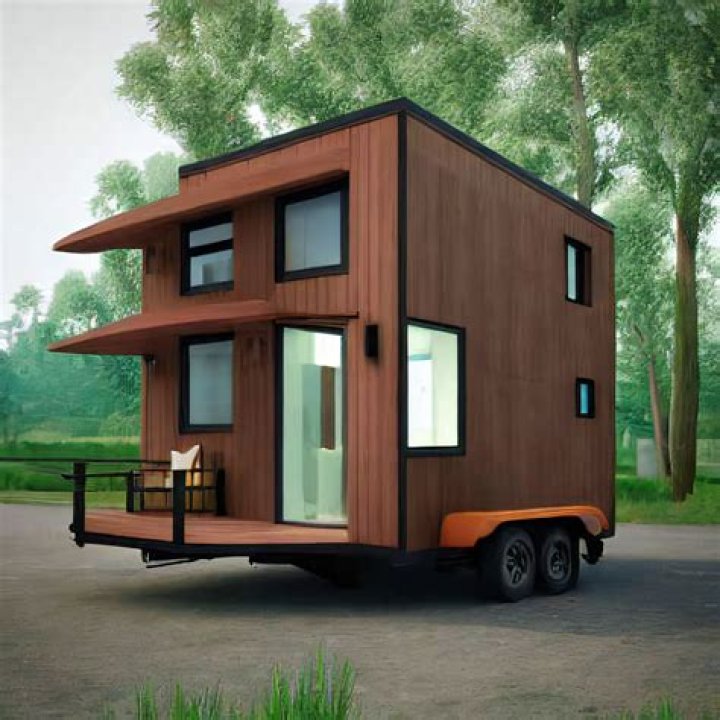 The tiny home is an original Futuro house that Nick has renovated