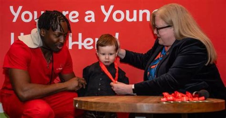 The tot underwent heart surgery recently and is now on the mend