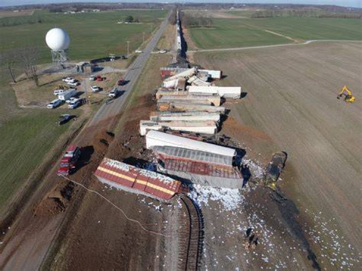 The train derailment took place on Monday, June 27, 2022, near Mendon