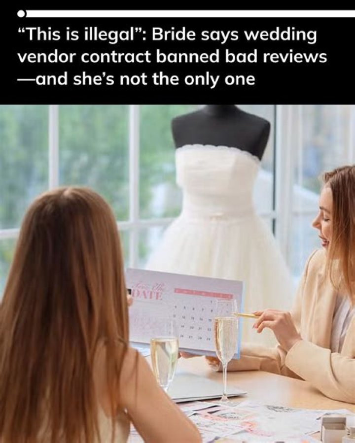 The vendor claimed the bride's mother-in-law lied about their rental in order to get a refund