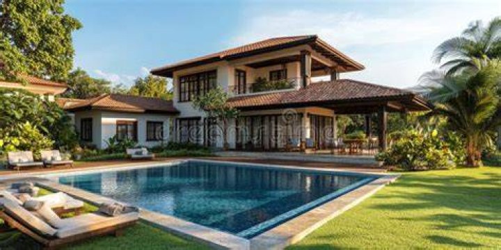 The villa has an outdoor living feel