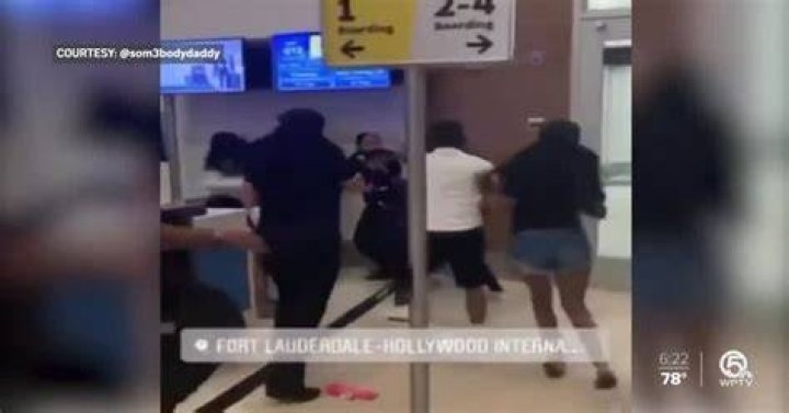  The women attacked airline staff and threw objects at them, police said