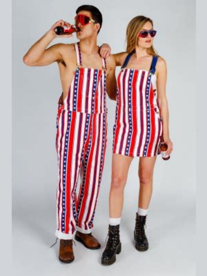 The Yosemites Ladies Unisex American Flag Overalls