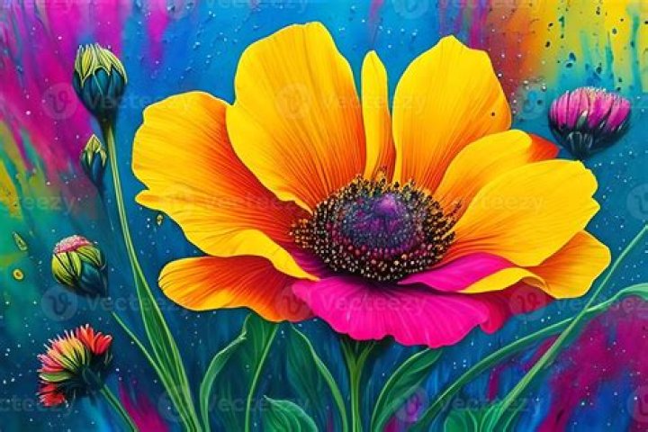  There is also colorful art work in the garden