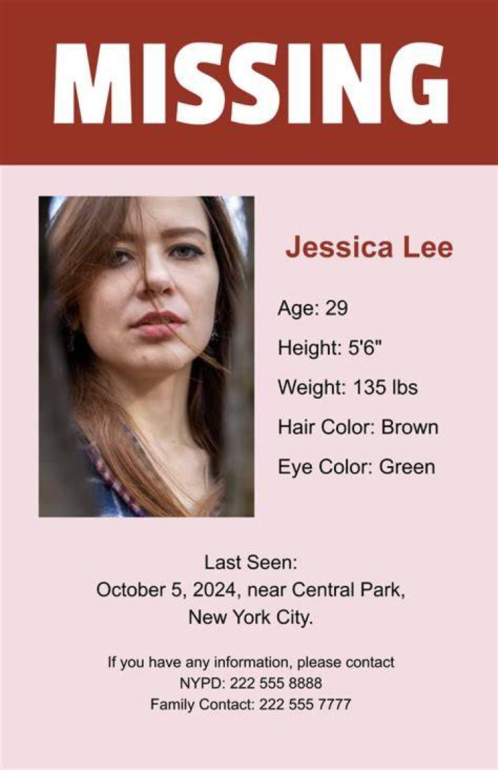 This missing person poster for Jennifer Brown