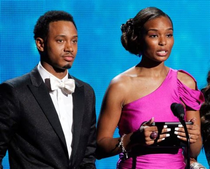 Tiffany Greene (R) mistakenly announced Rihanna as the viewers&rsquo; choice award winner as host Terrence Jenkins looked on at the 2011 BET Awards