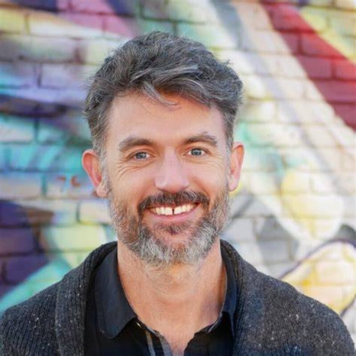 Tim showed how his studio, where he makes geometric wall hanging art and home decorations, looks picture perfect thanks to the blue-hued cupboard doors