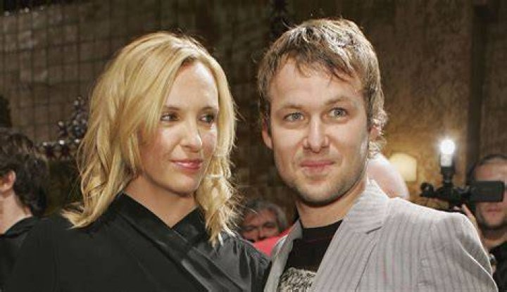 Toni Collette Edits Divorce Statement, Clarifies When She Separated From Husband Dave Galafassi grey striped suit