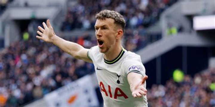 Tottenham ace Ivan Perisic with poses with his childhood sweetheart
