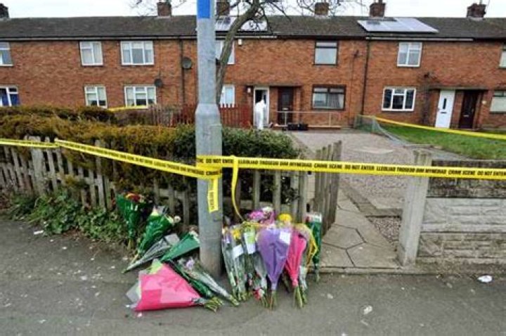 Tributes left at the scene for the tragic boy