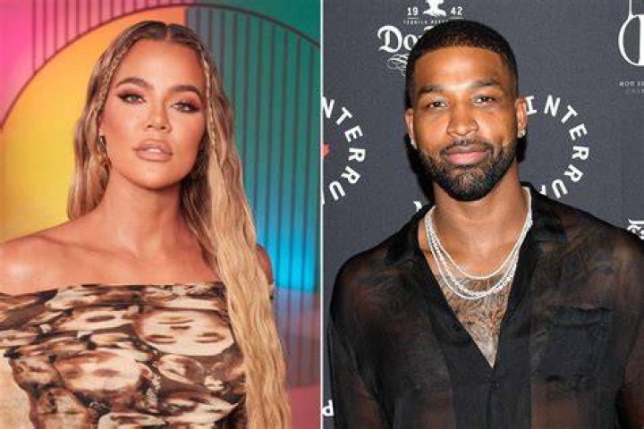 Tristan Thompson and Khloe posed with True for a photo