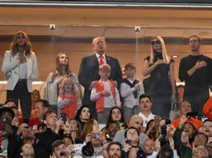 Trump gestures as she relaxes on Thursday