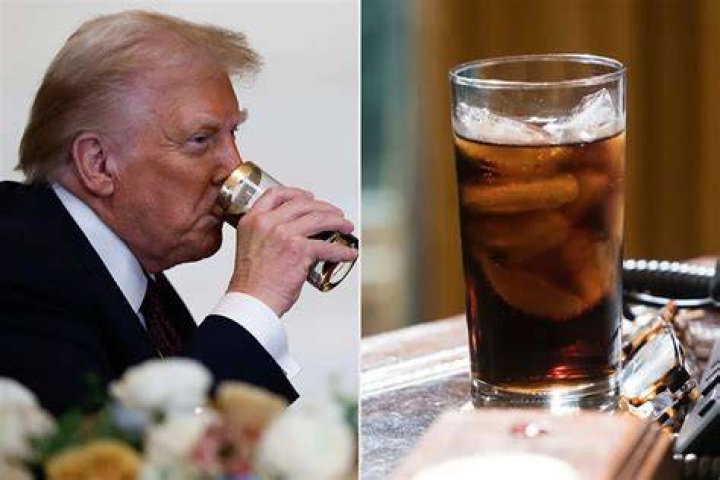 Trump sipped on a drink as she sat on the beach