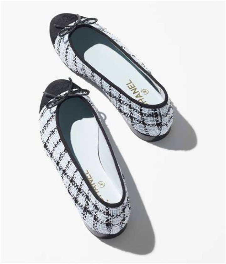 tweed ballet flats