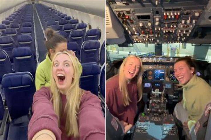  Two female plane passengers left their fellow travellers in horror with their unusual position