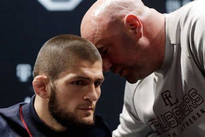 UFC president Dana White, Khabib Nurmagomedov and Hollywood star Jared Leto