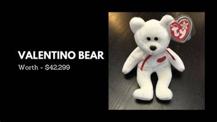 Valentino the Bear came out at the most expensive Beanie Baby, according to Scott's research