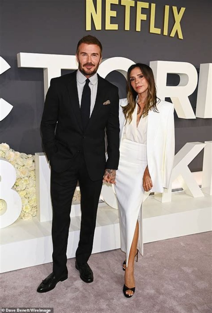 Victoria also posted a loving message to David on her Instagram page as it appeared the family split their Christmas across the Atlantic