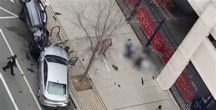 Video footage showed Anwar clinging on to the side of the vehicle as it drives away at speed