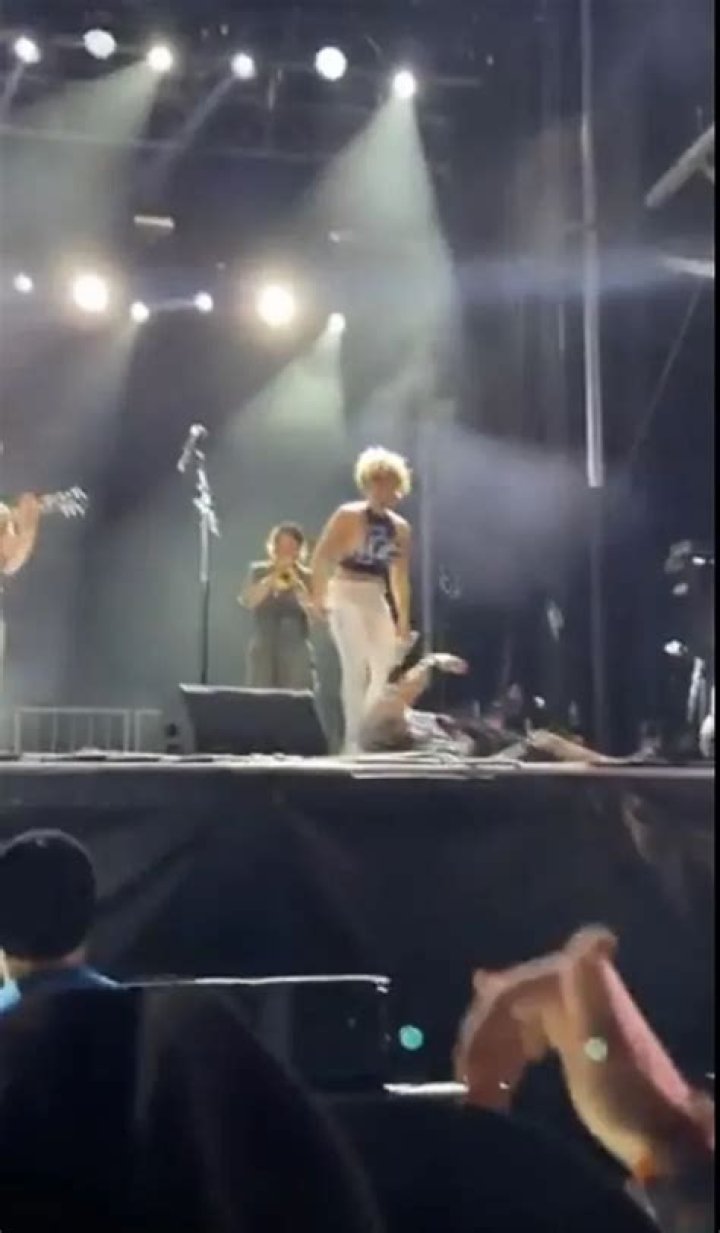 Vocalist Sophia Urista went viral with a shocking stunt on stage in Florida