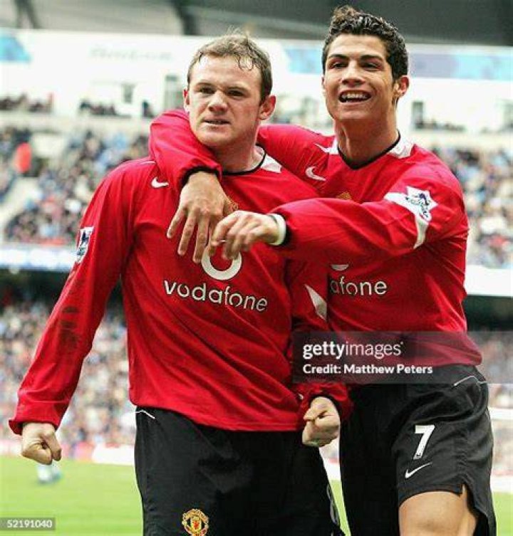 Wayne Rooney and Cristiano Ronaldo were picked on the flanks