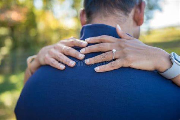 When her husband hands over to her there are no tears