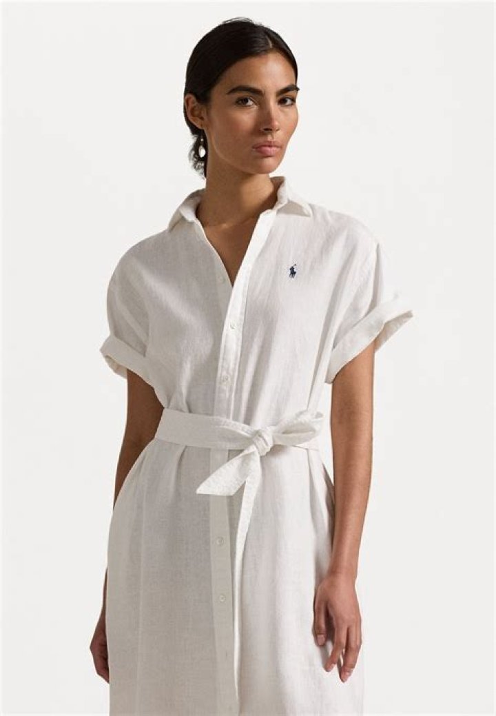 white shirtdress