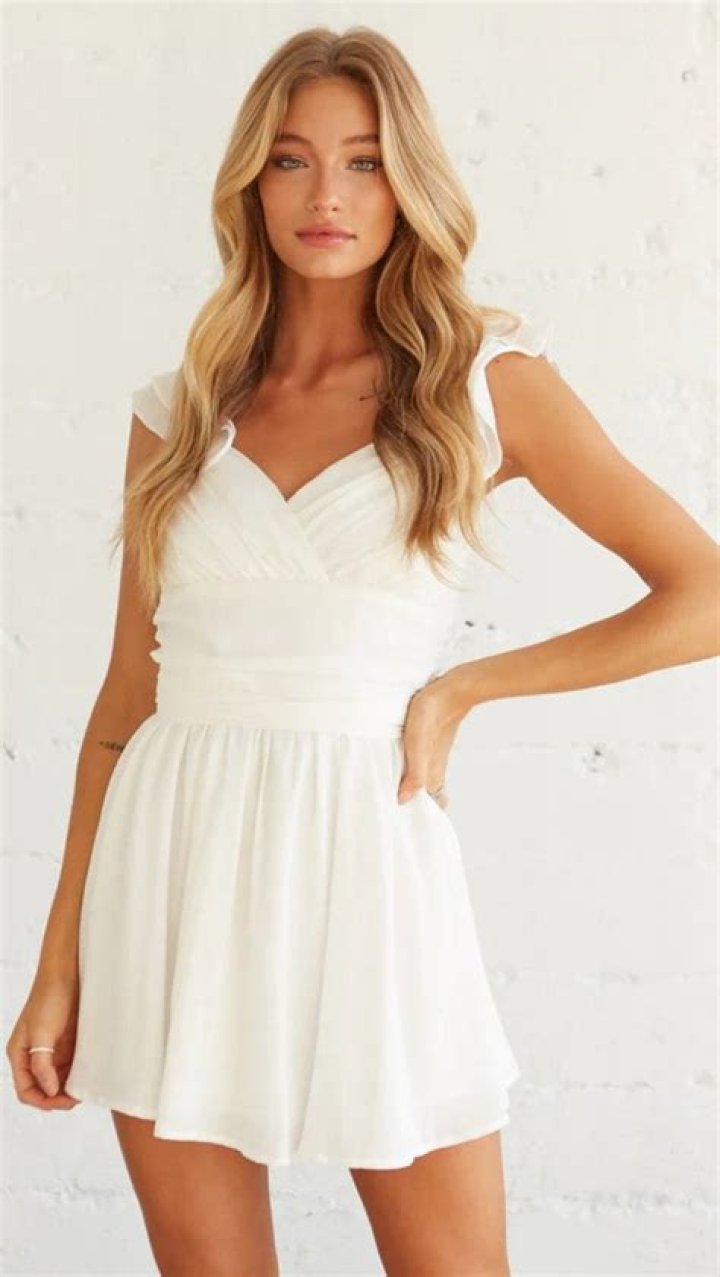 white surplice dress
