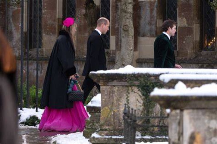 William mingled with pals at the posh bash in Tetbury, Gloucestershire, on Saturday