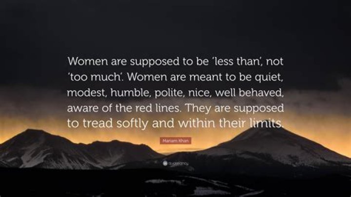 Women are not supposed to show off their bodies