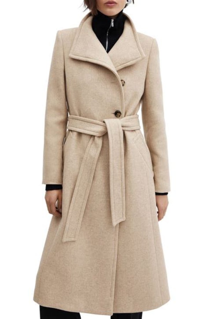 wool-blend coat