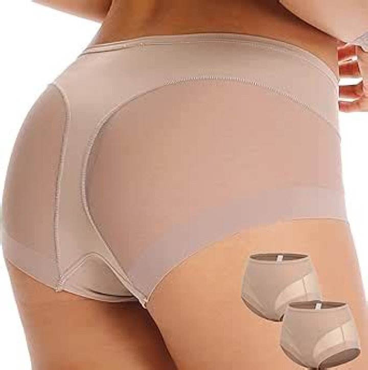 WOWENY 2 Packs Tummy Control Shapewear Shorts for Women Seamless Shaping Boyshorts Thigh Slimmer Body Shaper Panties for Under Dresses(2 Pack （Beige&Black）, Large)