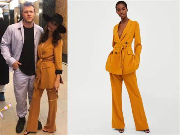 Zara suit Emily Ratajkowski wedding